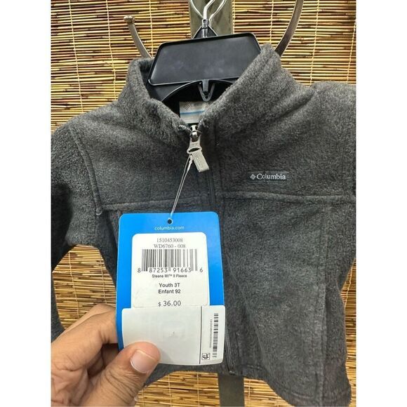 Columbia Kids Steens Mt II Fleece (Toddler) Boy's Fleece Charcoal Heather : 3 To - Picture 3 of 3